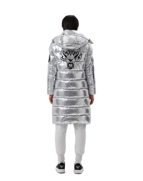 Дамско зимно яке Plein Sport Long Silver