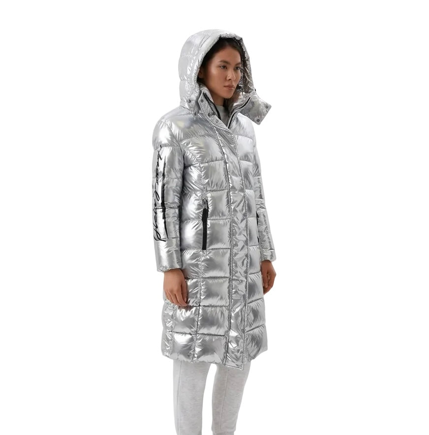 Дамско зимно яке Plein Sport Long Silver