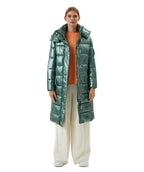 Дамско зимно яке Plein Sport Long Metallic Green