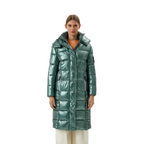 Дамско зимно яке Plein Sport Long Metallic Green