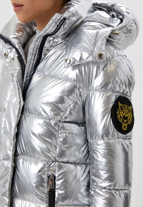 Дамско зимно яке Plein Sport Long Silver