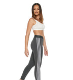 Colanți sport de damă Adidas Womens Essentials 3 Stripes Grey